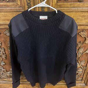 Blauer Genuine Commando Wool Sweater XL Navy Police Military Mic Tabs England.